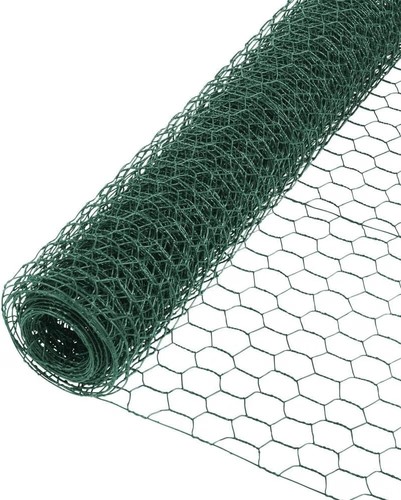 Green pvc coated chicken wire - green,